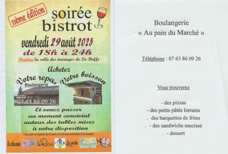 Soirée bistrot